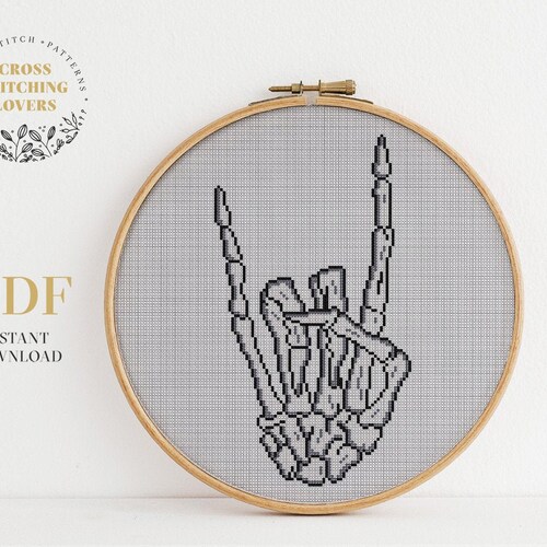Wandtattoo „Mano Cornuta – Rock ’n’ Roll“ Handzeichen – Bis 80x140 Cm, Viele Farben
