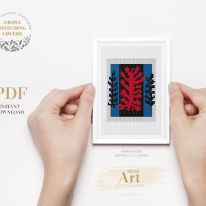 Artwork cross stitch pattern - Henri Matisse Abstract collection, Instant Download PDF