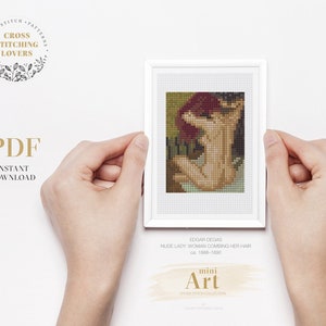 Mini ART cross stitch pattern, modern embroidery chart, PDF Instant Download, home decor