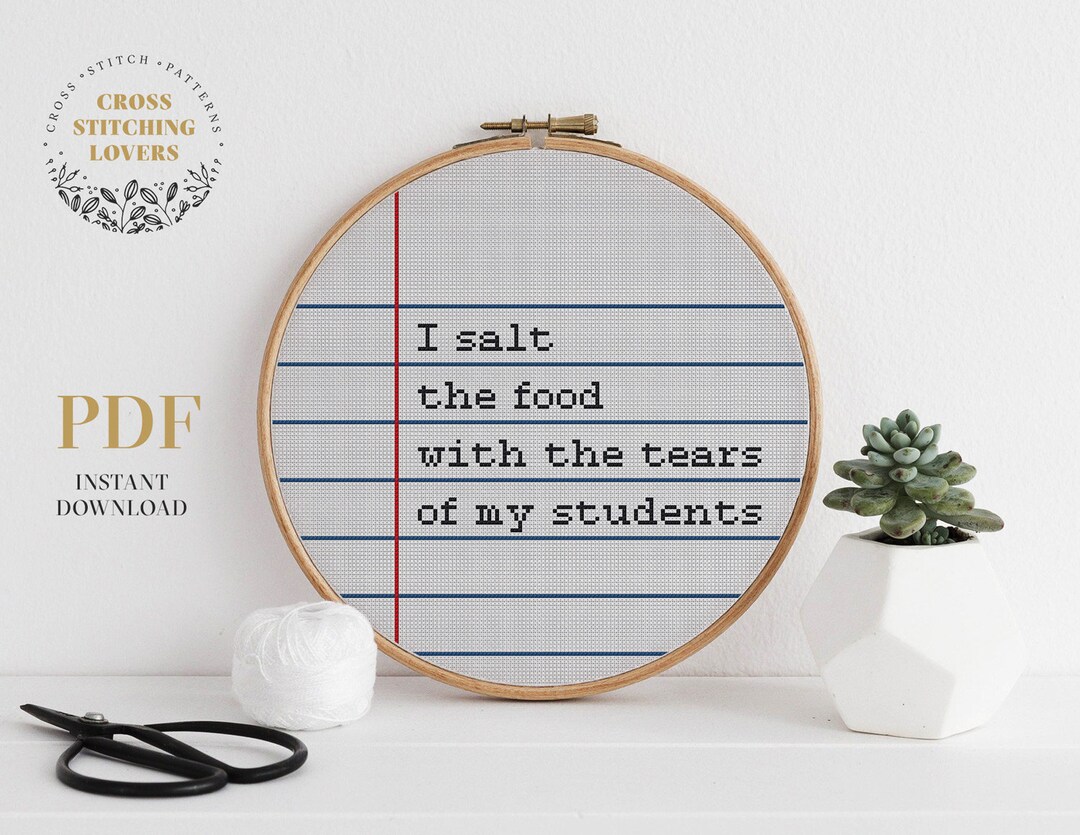 Funny Ironic Sarcastic Cross Stitch Pattern Pdf Download Hoop ...