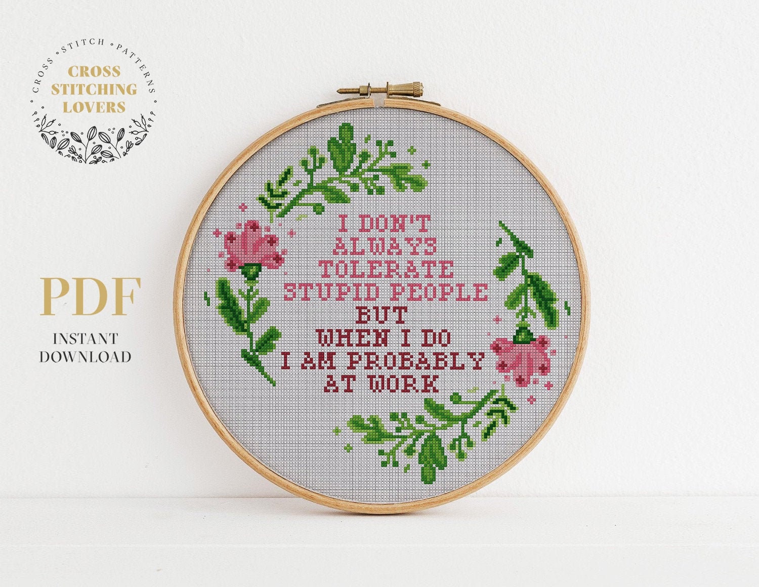 marryページ★同梱2点(差額) Snarky Cross Stitch Pattern, Funny and Subversive Counted