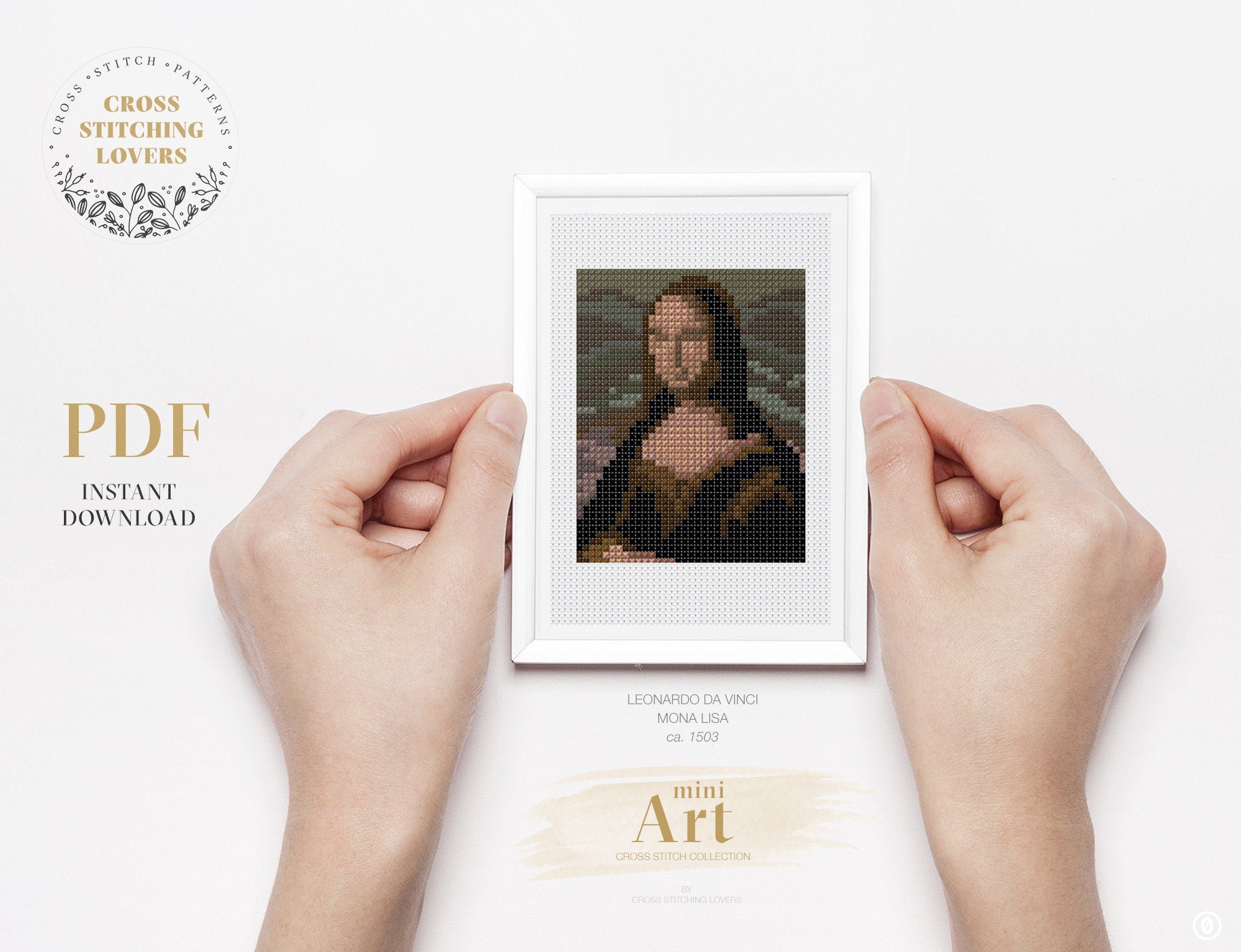 Mini ART Cross Stitch Pattern Famous Painting Embroidery PDF Etsy