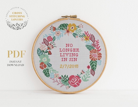 Instant Download. Feminist Funny Cross Stitch Pattern pdf Modern Floral Cross Stitch Pattern pdf The Best Man..
