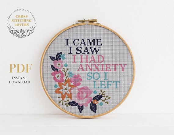 Funny cross stitch pattern, digital PDF Instant download, creative DIY home decor