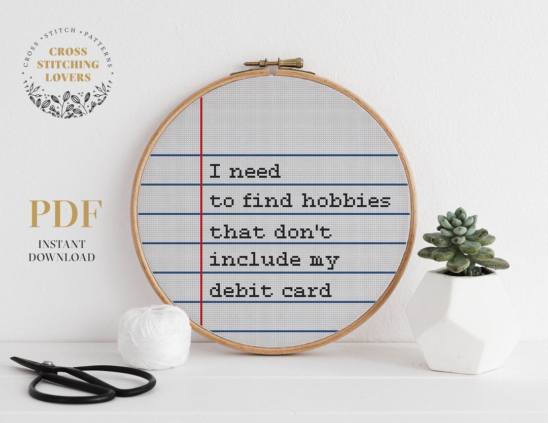 Easy Cross Stitch Pattern, Funny Text, Sarcastic Embroidery Design, DIY ...