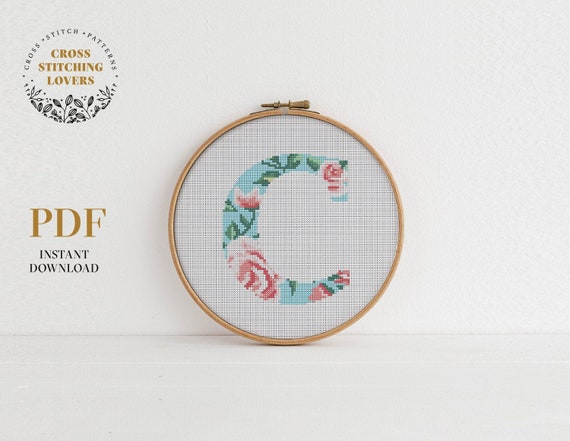 Monogram A Cross Stitch Pattern PDF