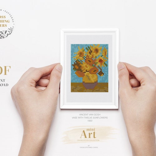 Mini Cross Stitch Pattern Famous Art Embroidery PDF Chart Etsy