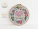 It's weed - Funny cross stitch pattern with colorful flower wreath, counted cross stitch, embroidery pattern, joke, instant download PDF 