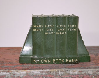 Vintage Coin Bank My Own Book Bank Piggy Bank