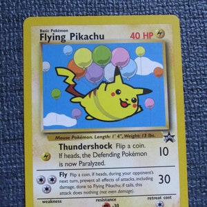 Flying Pikachu Black Star Promo #25 - Etsy