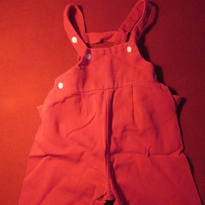 Vintage Red Cotton Baby Coverall image 1