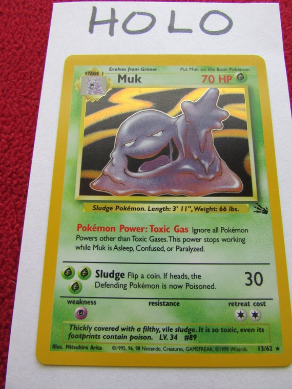 holographic muk pokemon card - S&M: Unbroken Bonds 61/214 Retreat Cost Muk Holo RARE Fossil #13