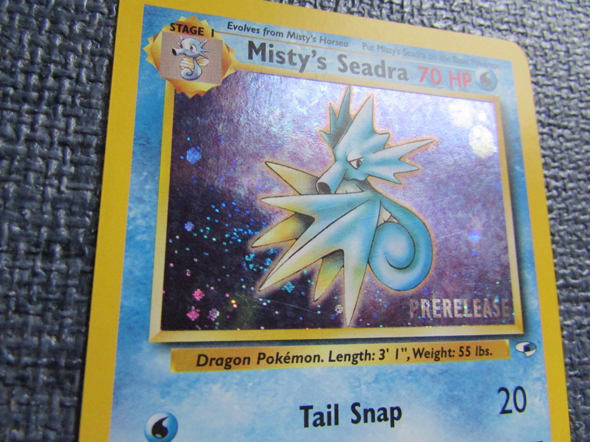 misty's seadra pokemon card value Misty's Seadra Prerelease Holo #9