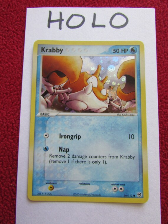 Krabby Holo Common Fire Red/leaf Green #66 - Etsy Australia