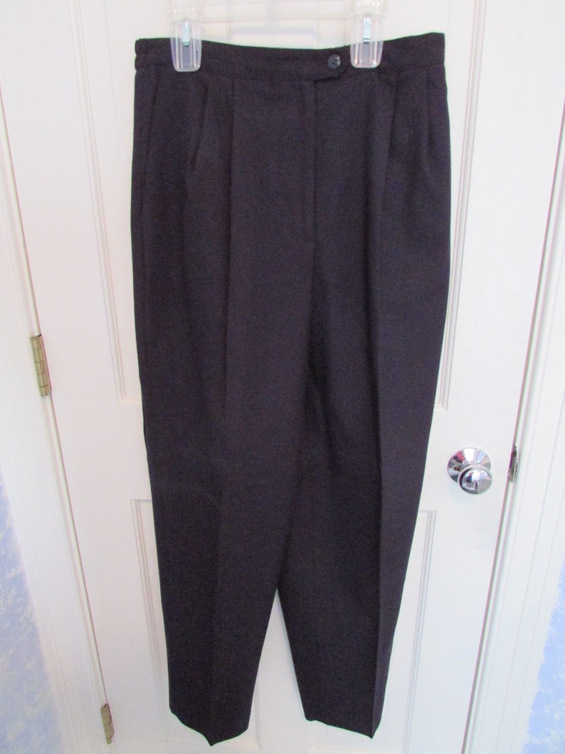 Vintage 1980s Black and White Checked Women/'s Pants Suit