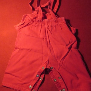 Vintage Red Cotton Baby Coverall image 2