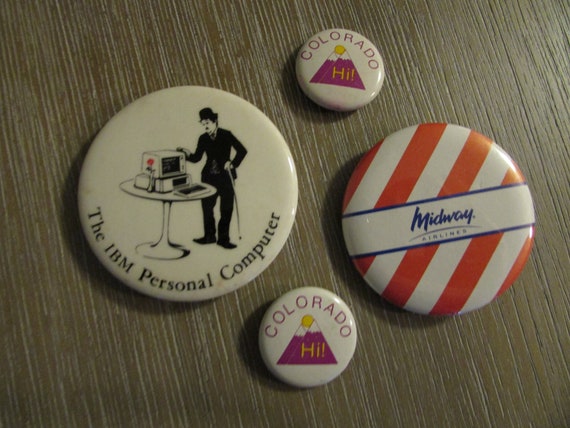 Pinback Buttons - IBM Personal Computer, Midway A… - image 1