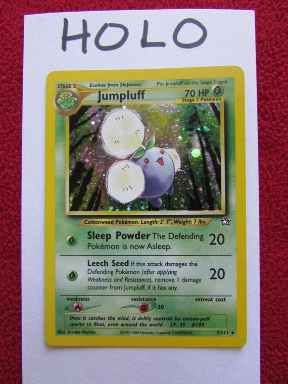 Jumpluff Holo RARE Neo Genesis #7 - Etsy Jumpluff Holo RARE Neo Genesis #7 - Etsy