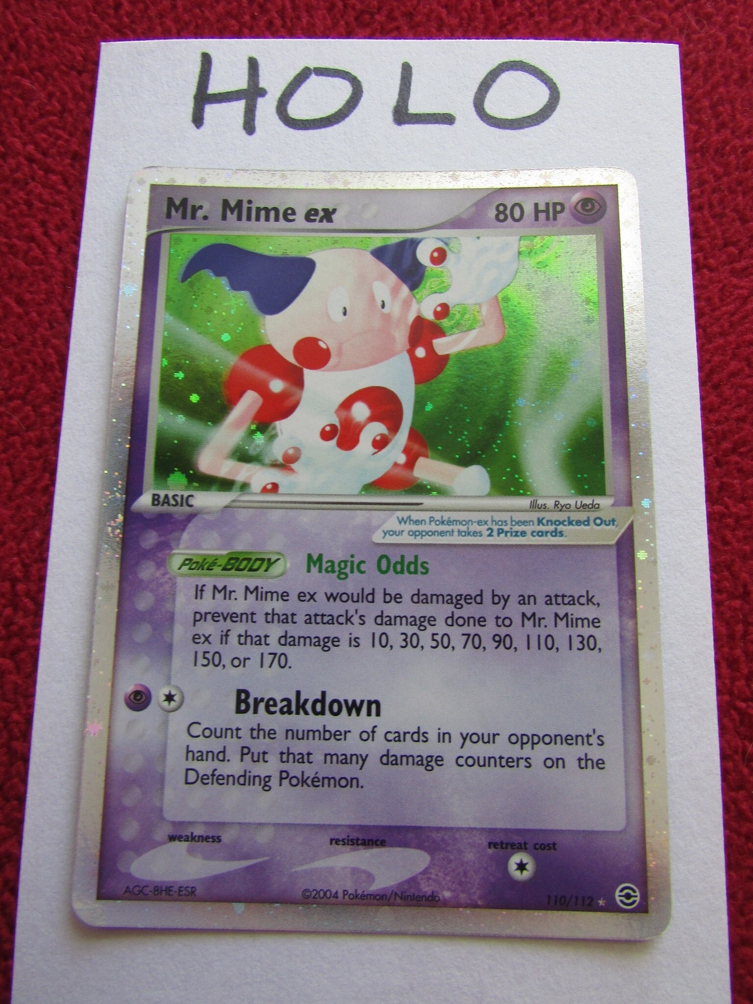 Mime Ex Holo RARE Fire Red/leaf Green 110 -