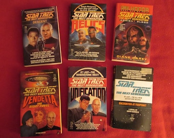 6 Assorted Star Trek - The Next Generation Paperback Books