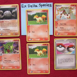 6 Assorted EX Delta Species Set Cards