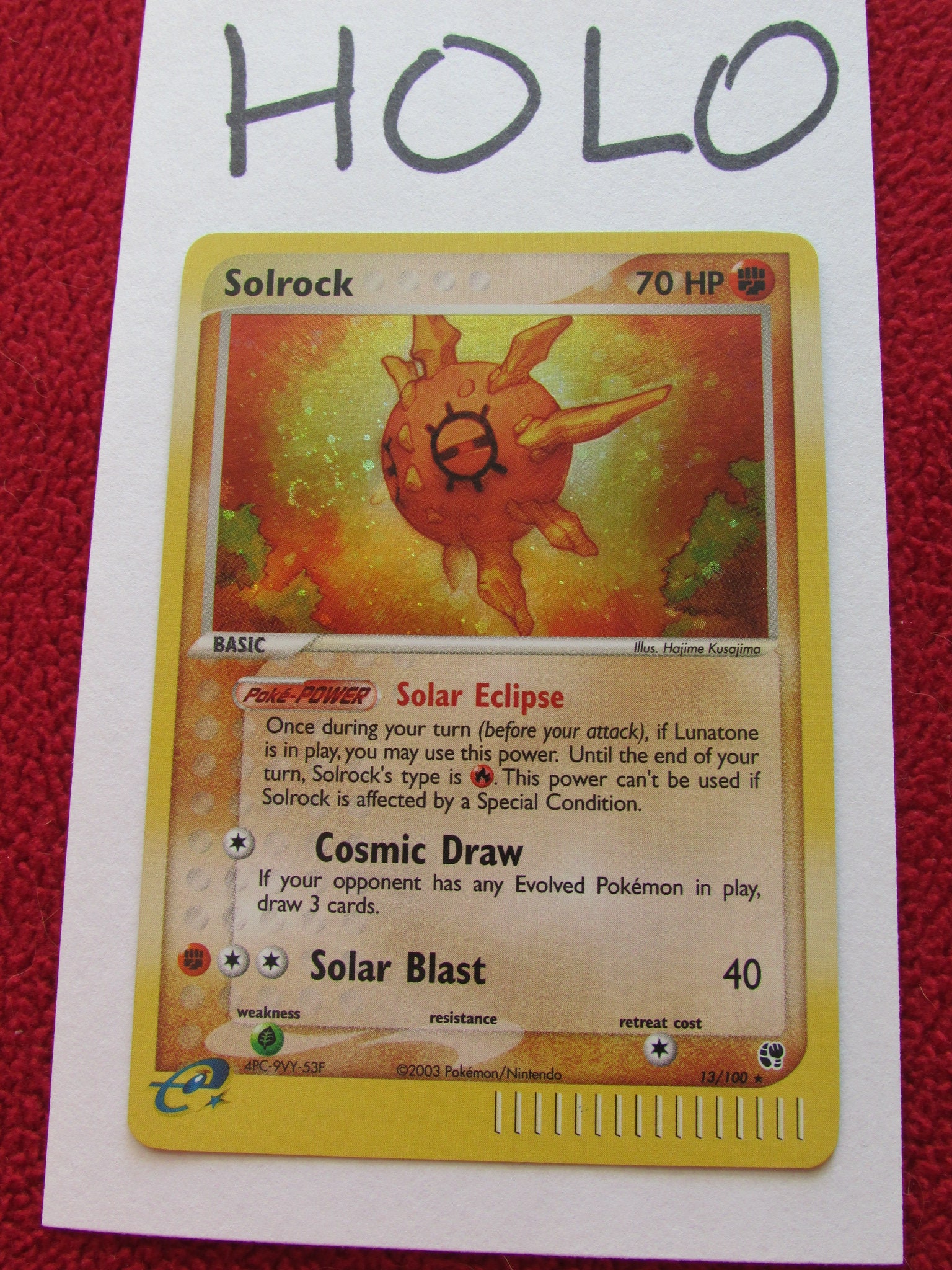 Solrock Holo RARE Sandstorm Set #13 - Etsy