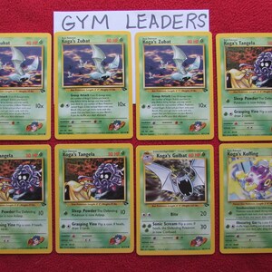 22 Assorted Koga&#39;s Gym Challenge Set Cards