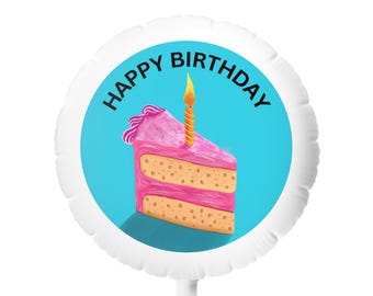 Balão metalizado de aniversário com hélio