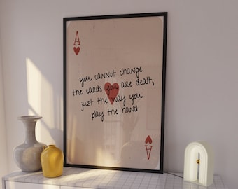 Ace Positive Saying Typography Wall Art for teen room decor, Motivational Art, Trendy Wall Art, Dorm decor, Art for her, Valentines day art