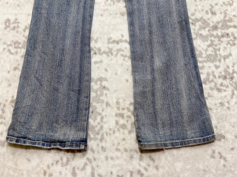 Vintage Southpole Y2K Flared Denim Jeans Tribal Embroidery Bold Graphic Washed Streetwear Hip Hop 90s Pants Size 29x33 image 15