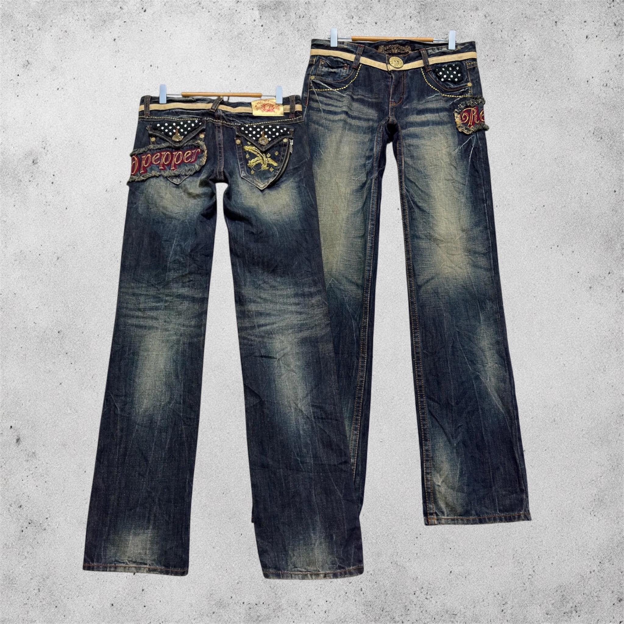 Red Pepper Jeans - Etsy Norway