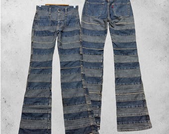 W27 Vintage Hysteric Glamour Hagi Patchwork Flare Jeans Y2K Japanese Archive Denim Size 27x31