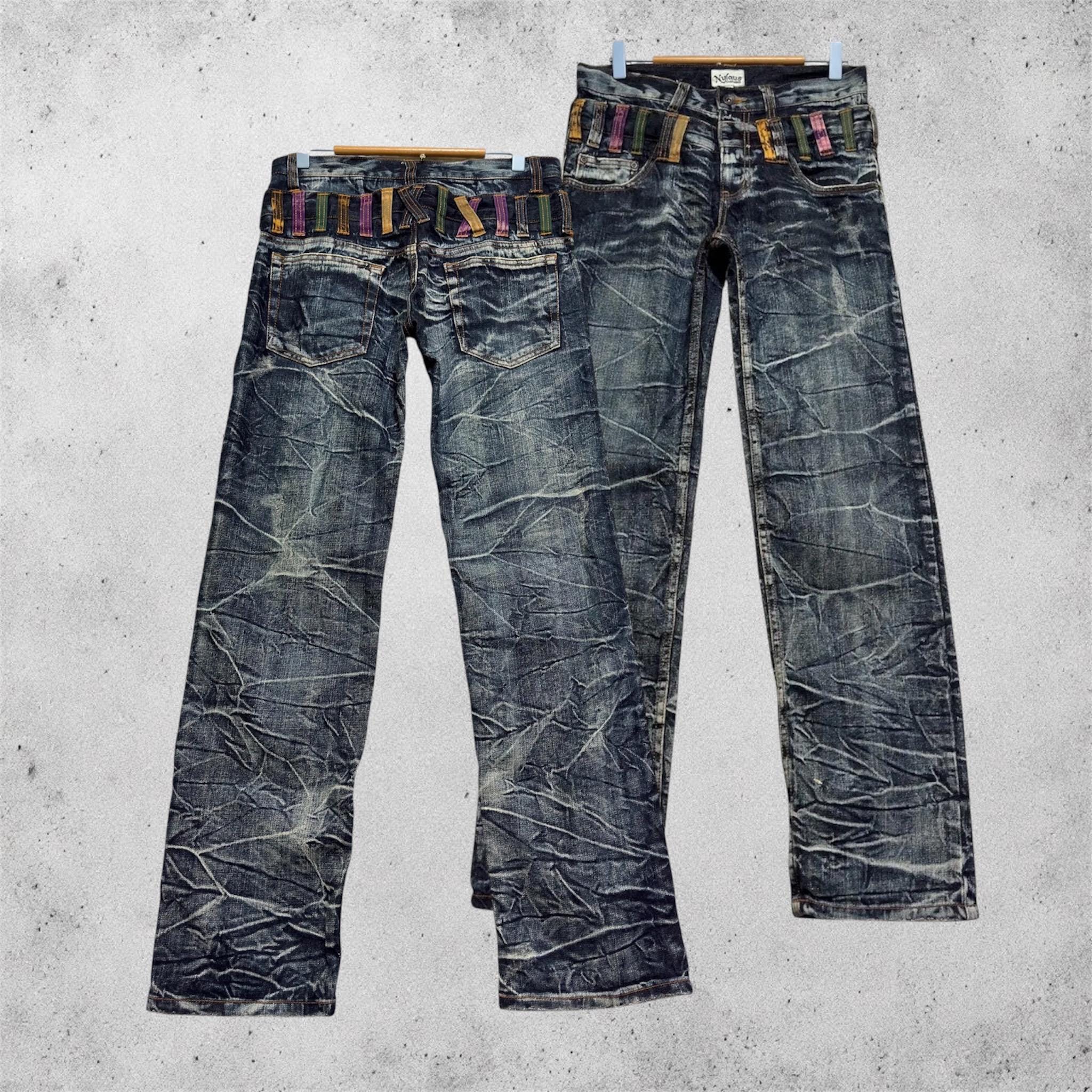 Japanese Double Waist Jeans - Etsy