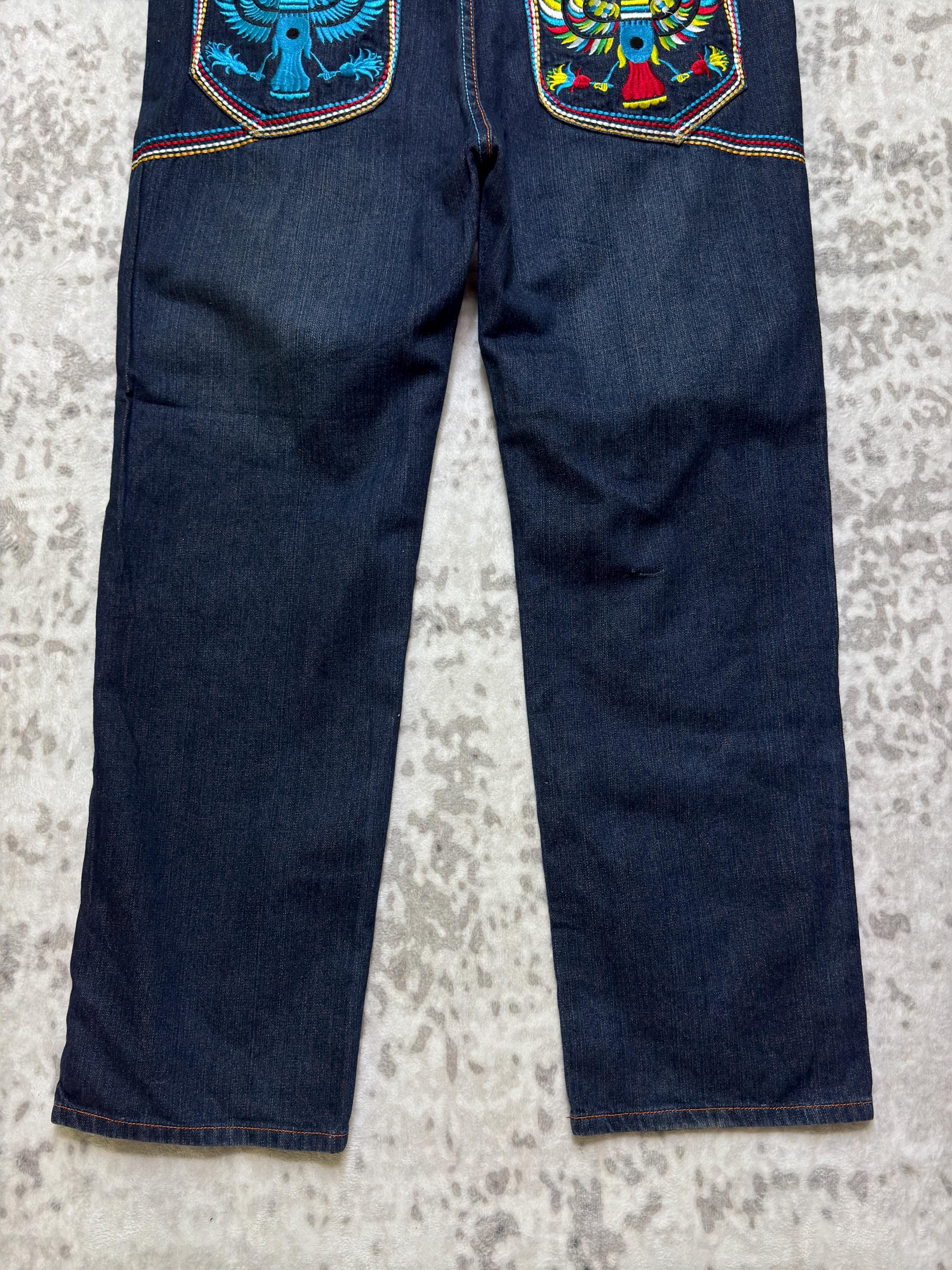 W39 Vintage Coogi Australia Y2K Embroidered Denim Jeans Egyptian