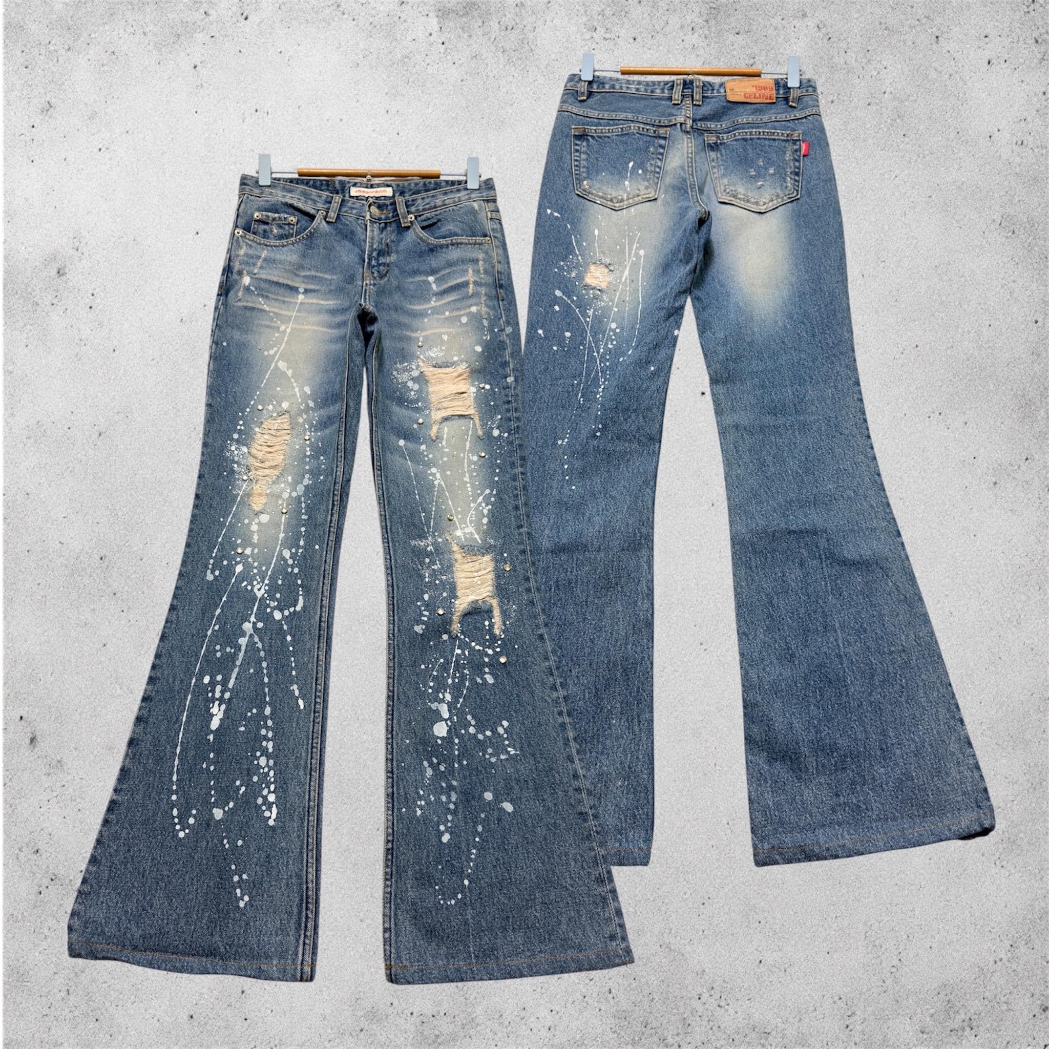 Y2k Glitter Jeans - Etsy