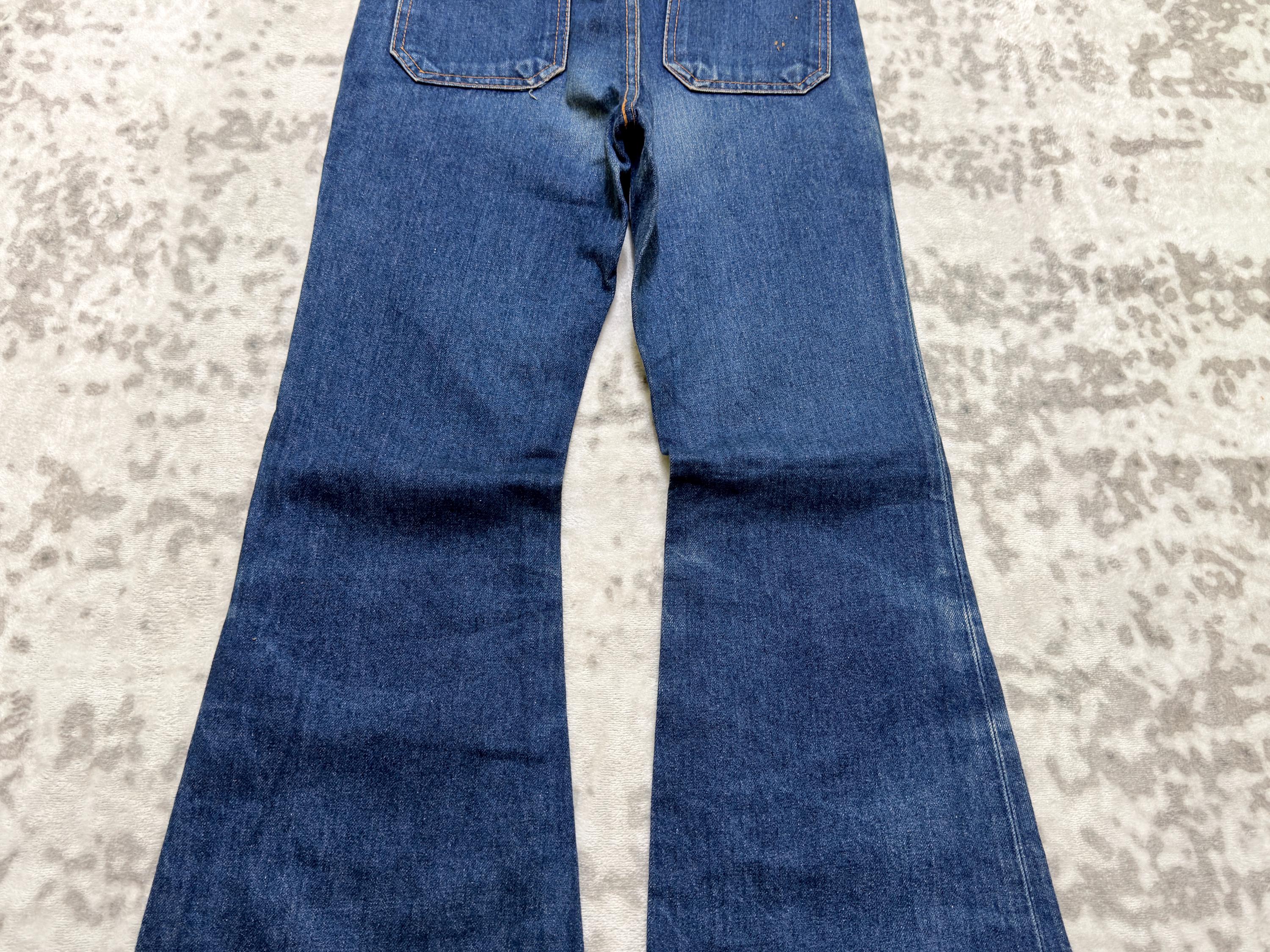 W26 Vintage Japanese Bush Pants Super Flare Bell Bottom Patch
