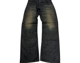 Back Number Waxed Black Jeans Coated Denim Japan Waxed Look Jeans Size W32x29