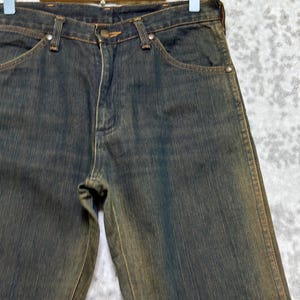 Vintage Wrangler Sun Faded Flared Mud Wash Bootcut Denim Jeans Size W 29x32 image 4