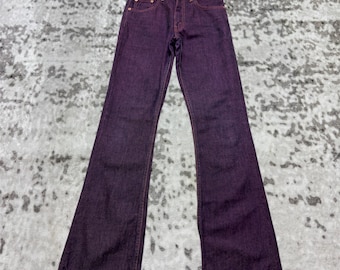 Jeans vintage Levi's 550 viola a zampa d'elefante, modello bootcut, taglia W26x31