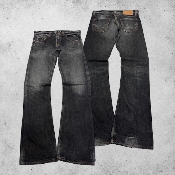 W31 Edwin 511 Black Stone Wash Jeans Japanese Vintage Denim Light W31 Edwin 511 Black Stone Wash Jeans Japanese Vintage Denim Light