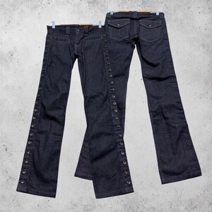 Side Button Jeans - Etsy