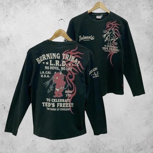 Tedman’s Devil Long Sleeve – Burning Tribal LRD Graphic Tee Size S