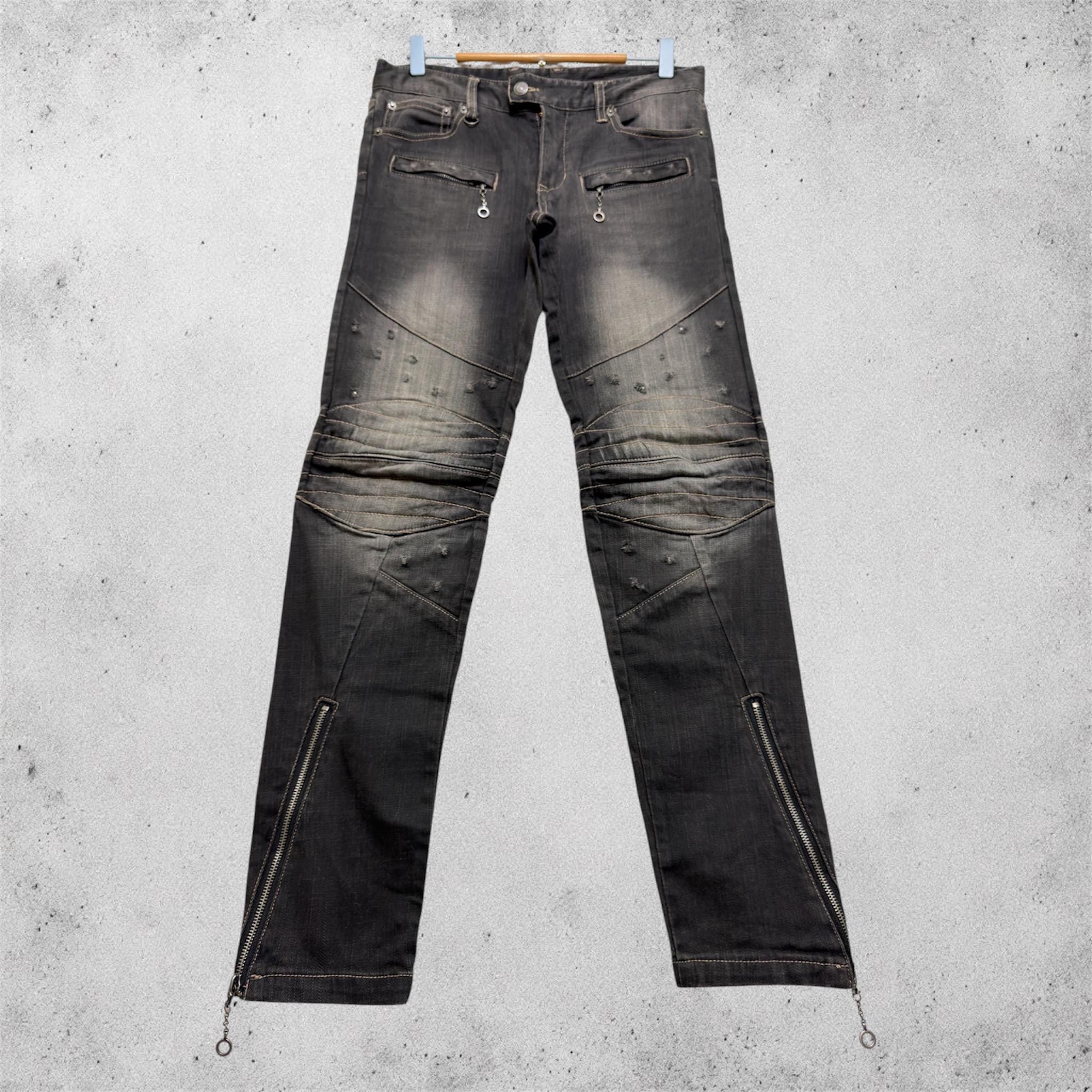 Balmain Biker Jeans - Etsy UK