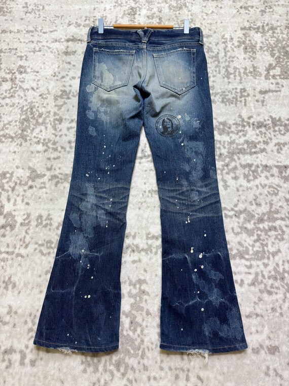 LARME ATELIER paint splatter Flared Fit Jeans – Vintage Streetwear 