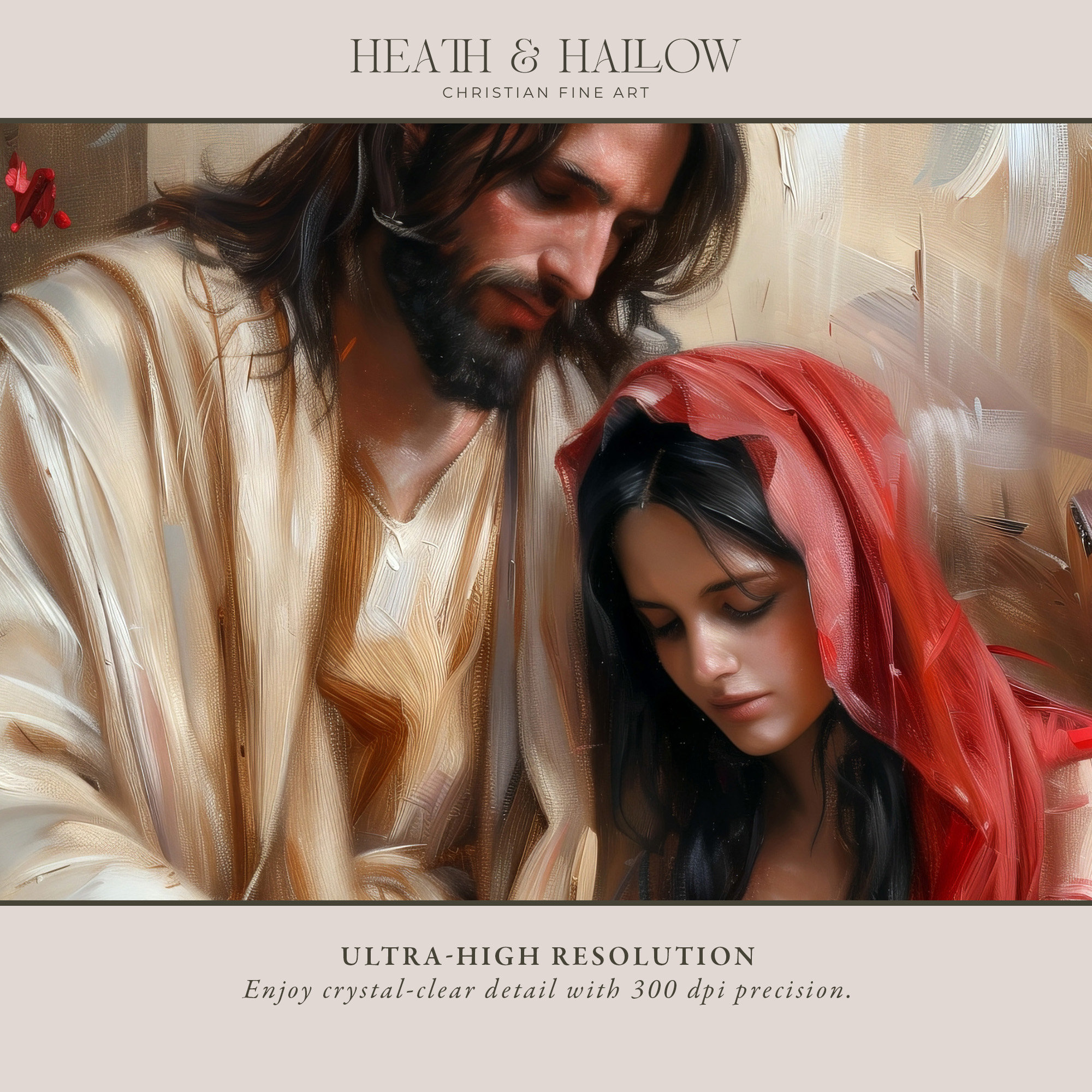 Jesus and Mary Magdalene | Eclectic Christian Wall Art | Impressionist ...