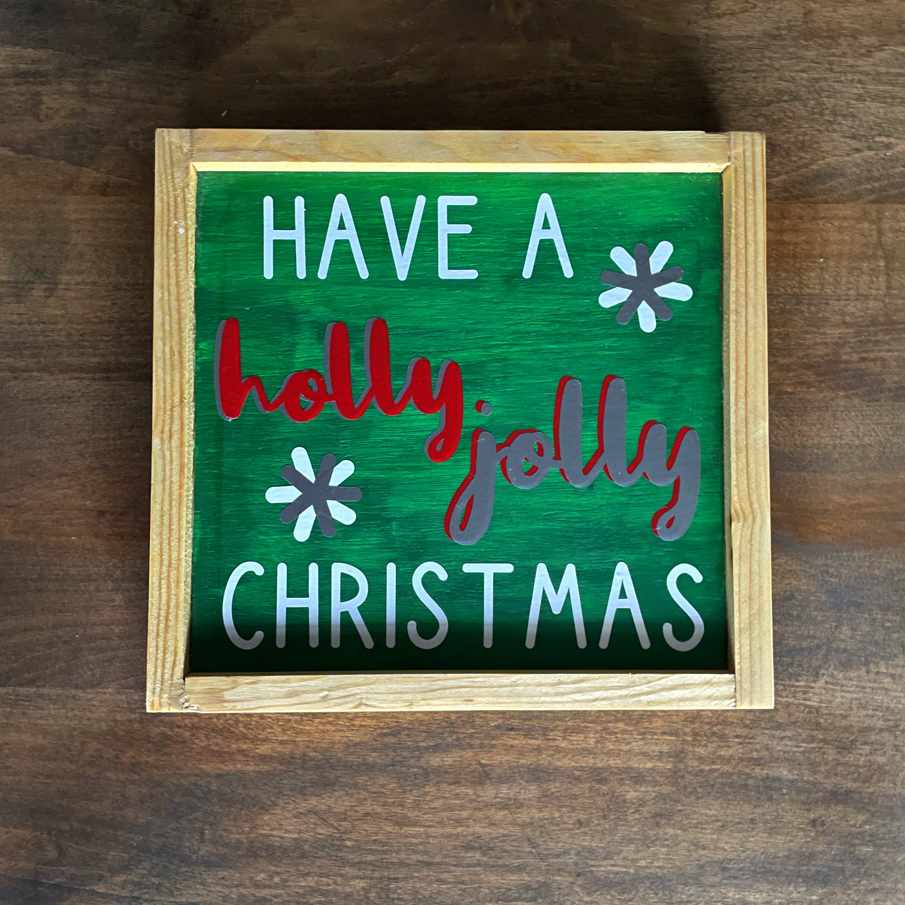 Handmade Wooden Sign Have A Holly Jolly Christmas | Etsy