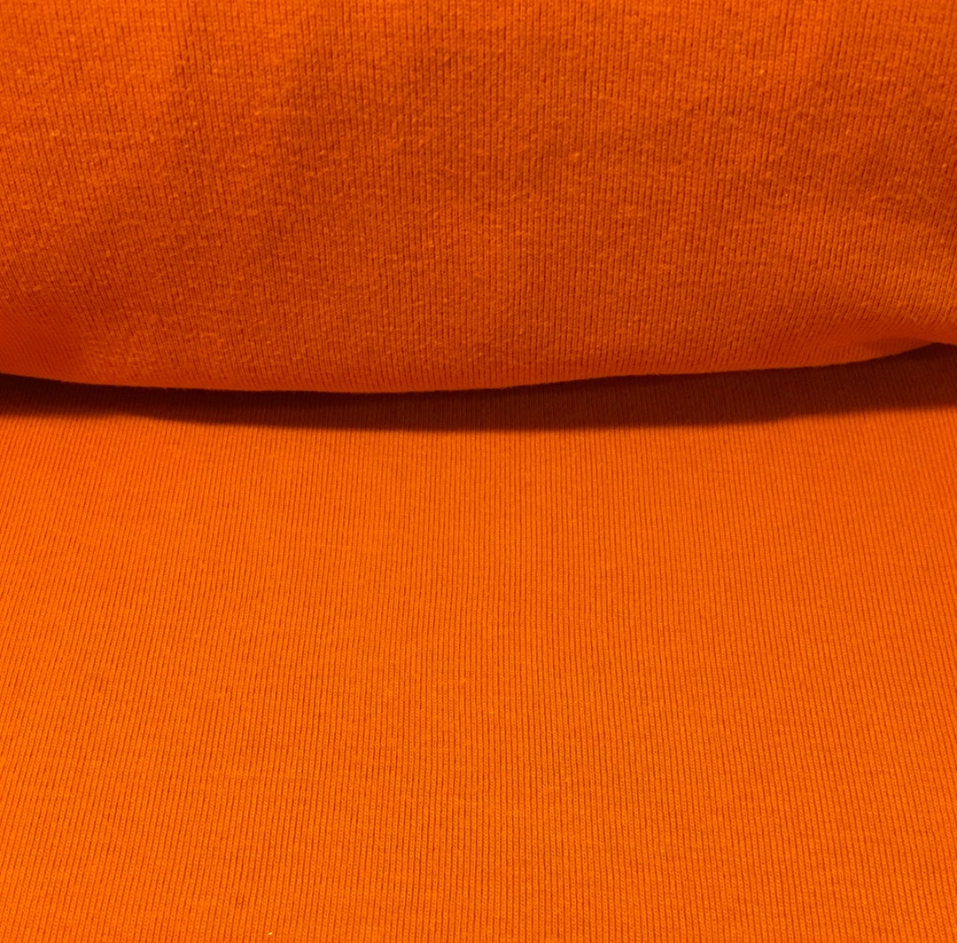 Orange Organic Knit Rib Cotton Fabric - Perfect Orange - Etsy