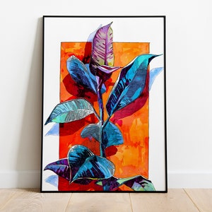Greenery Gallery Wall Art, Plant Posters Leaf, Plant Lover Gift, Botanical Wall Art, Plant Decor Floral