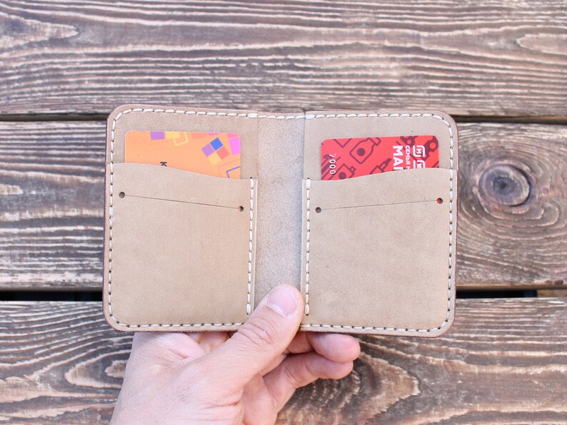 PDF wallet pattern template leather vertical bi-fold wallet | Etsy