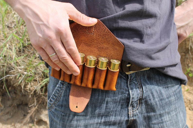 PDF set 3 in 1 leather Bandolier for 6 and 12 rounds of 12 gauge Shotgun Pouch Three variant